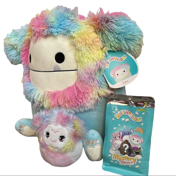 ZOZO 16” BIGFOOT RARE SQUISHMALLOW WITH A SCENTED MYSTERY 6” BABY BIGFOO… - Picture 2 of 5